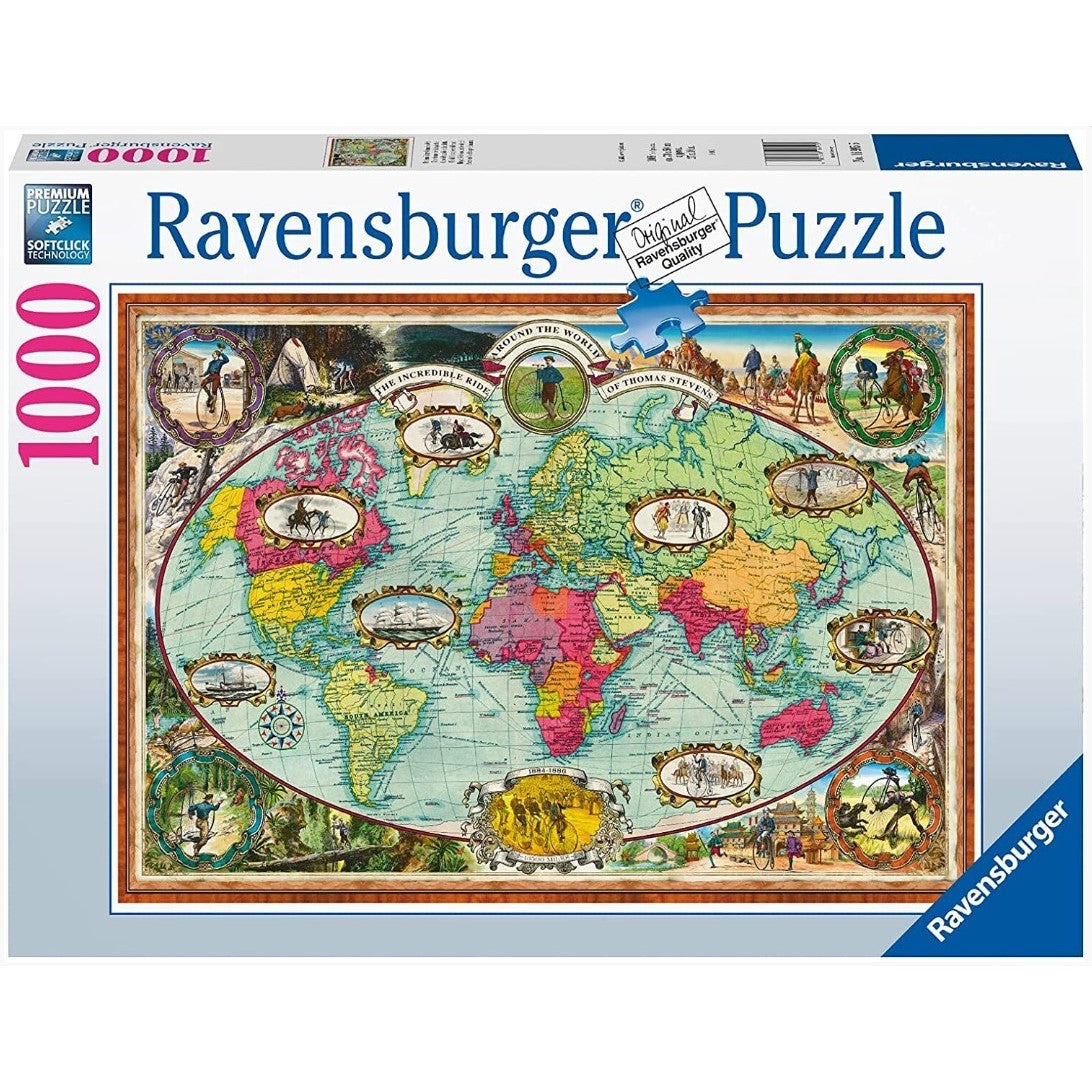 Ravensburger - Around The World By Bike 1000 Piece Jigsaw