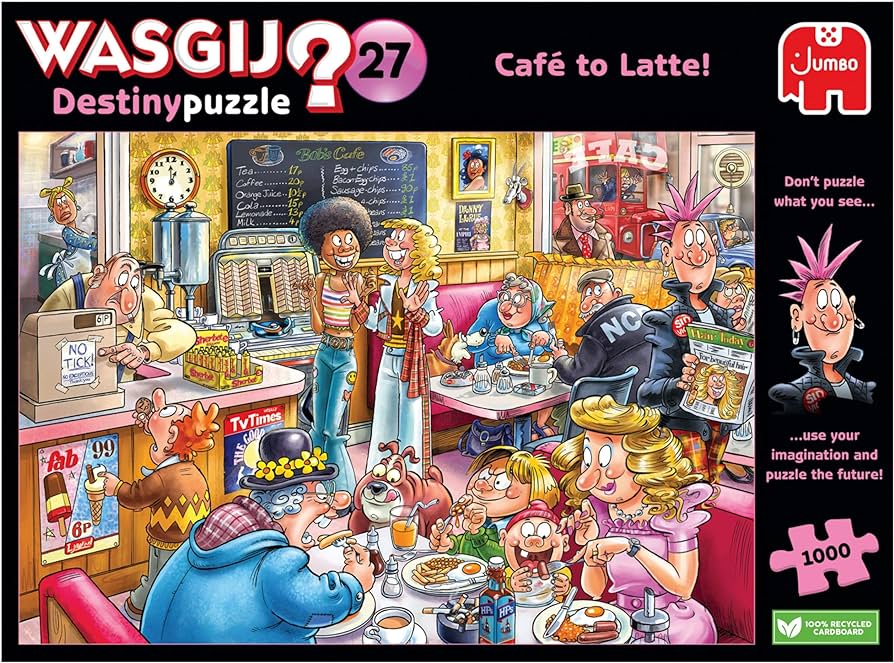 Wasgij Destiny 27 - Cafe Latte 1000 Piece Jigsaw (Preorder)