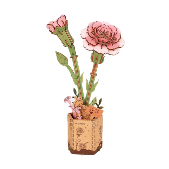 Wood Bloom Pink Carnation