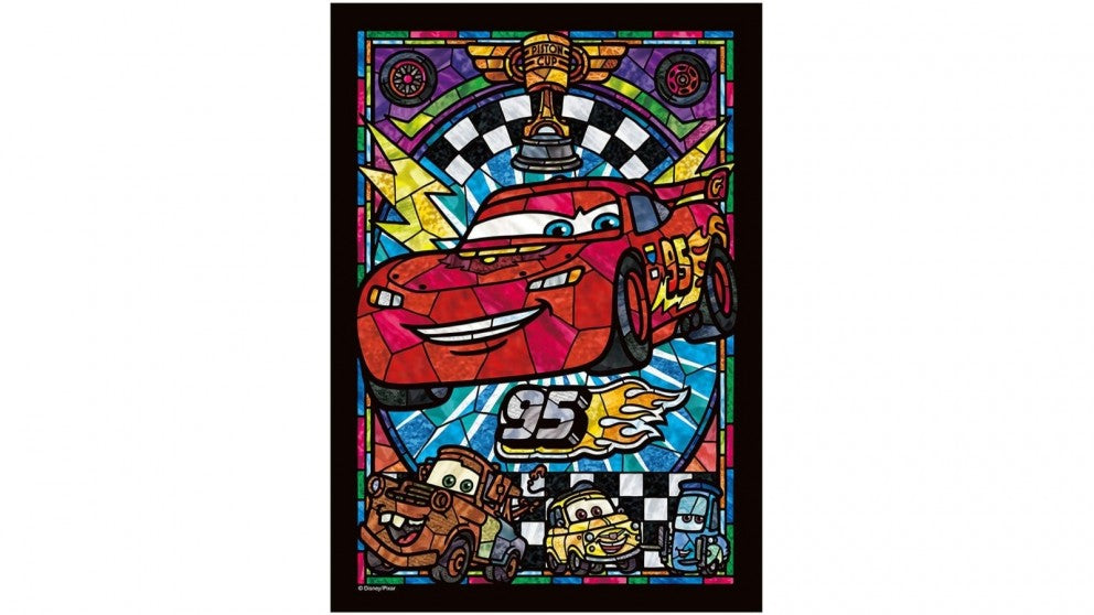 Tenyo Disney Cars Lightining McQueen Stained Glass Puzzle 266 pcs