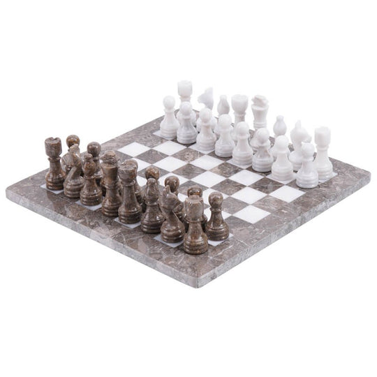 30cm Chess Set - Oceanic &amp; White