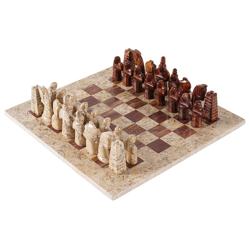 15inch HYD Chess Set - Coral &amp; Red