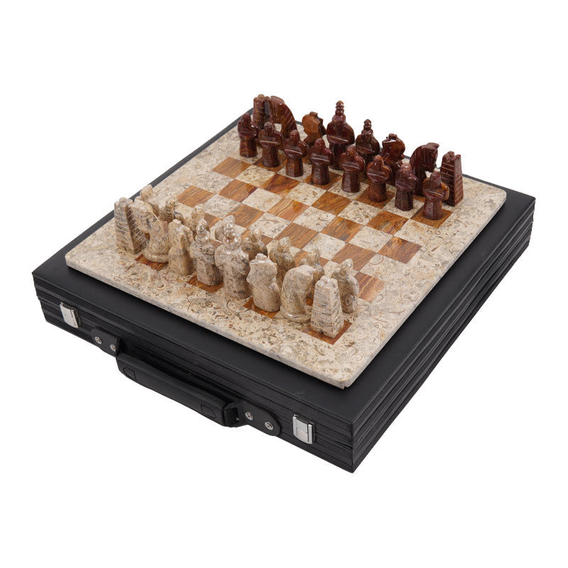 15inch HYD Chess Set - Coral &amp; Red