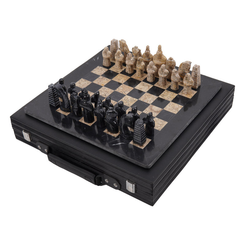 15inch HYD Chess Set - Black &amp; Coral