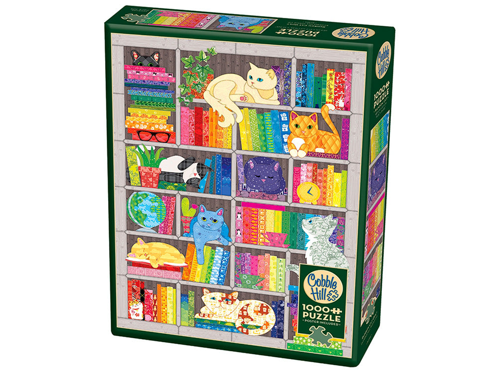 Cobble Hill - Rainbow Cat Quilt 1000 Piece Jigsaw