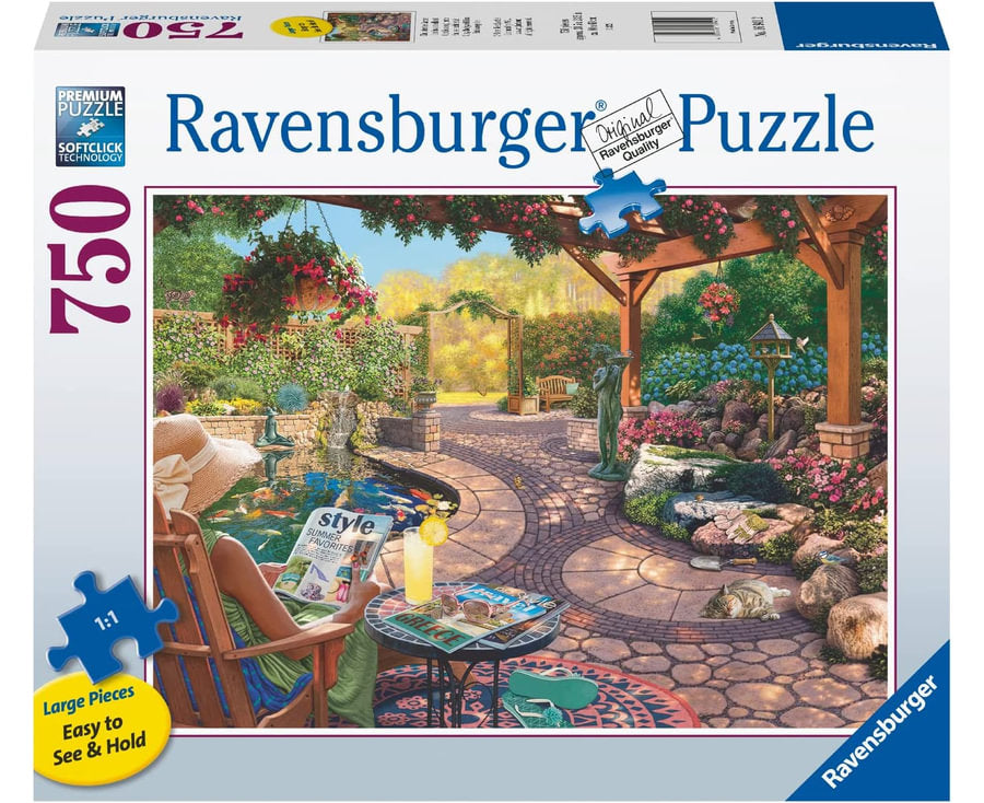 Ravensburger - Cosy Backyard Bliss Large Format 750 Piece Jigsaw