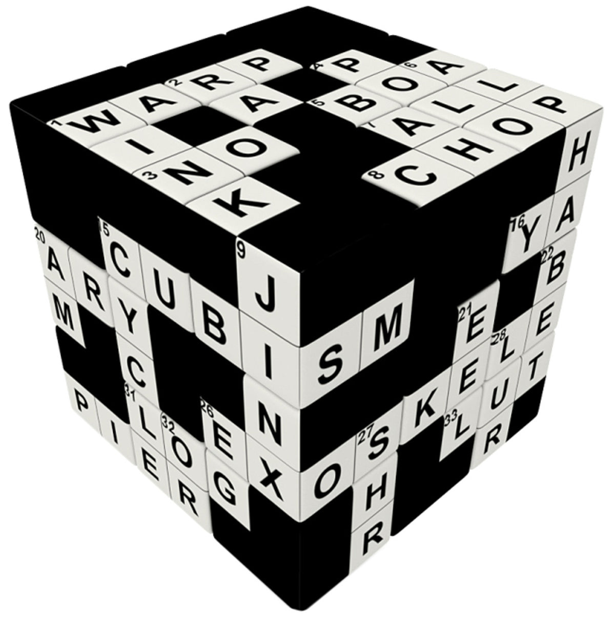 V-Cube 3x3 Crossword