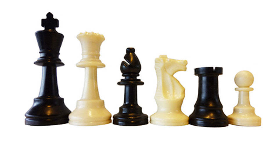 Chess Pieces Plastic Weighted 95mm