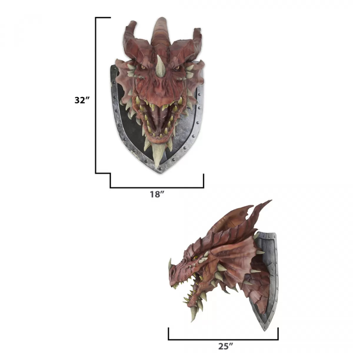 Dungeons and Dragons Red Dragon Head Trophy Plaque