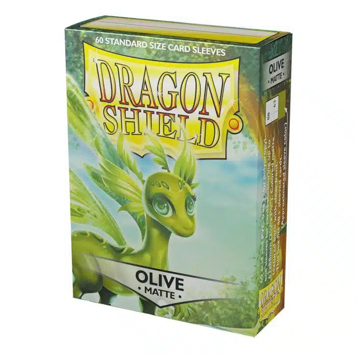 Dragon Shield - Sleeves - Matte Olive- Standard Size (60)