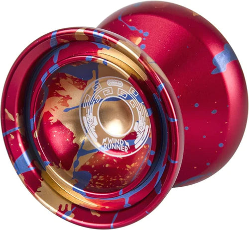 Duncan Yo Yo Expert Windrunner Red With Blue And Gold Splash