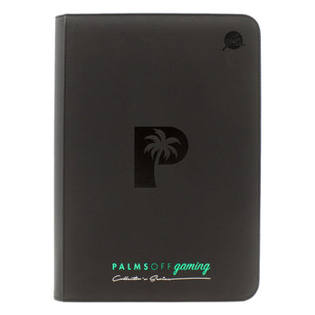 Palms Off Gaming Clear Toploader Zip Binder Black