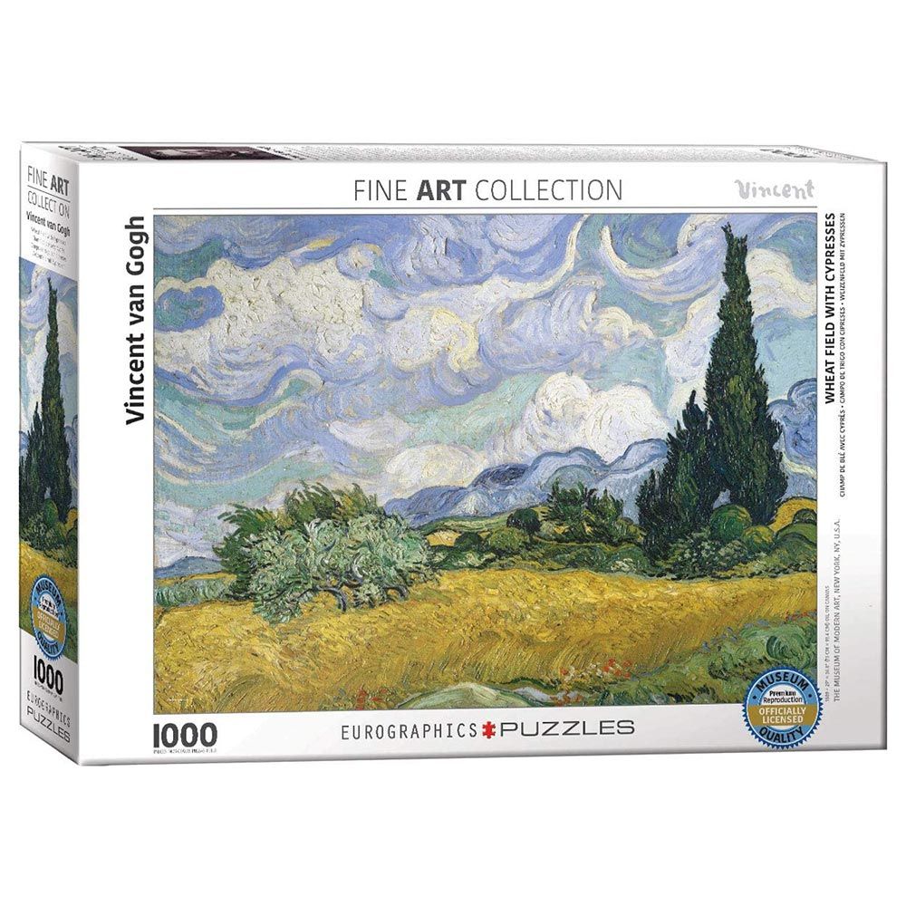 Piatnik - Van Gogh Wheat Field with Cypresses 1000 Piece Jigsaw