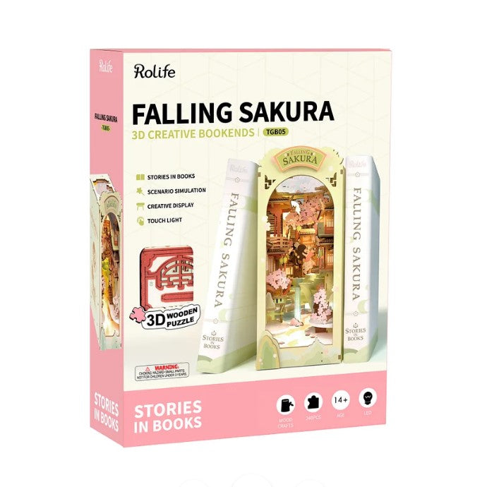 DIY Bookends Falling Sakura
