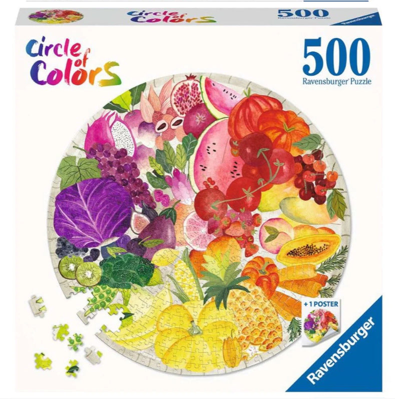 Ravensburger - Circle of Colors - Fruits and Vegetables 500 Piece Jigsaw