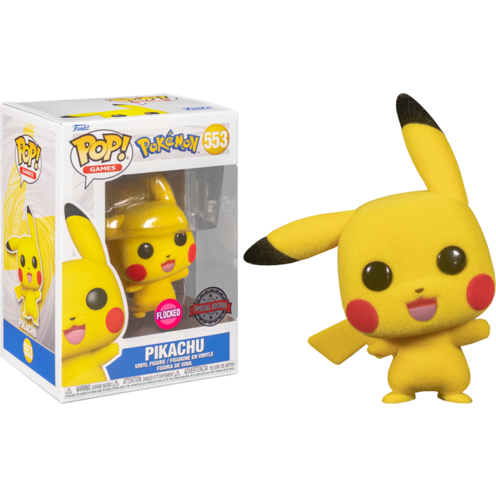 Pokemon - Pikachu Waving Flocked US Exclusive Pop! Vinyl [RS]