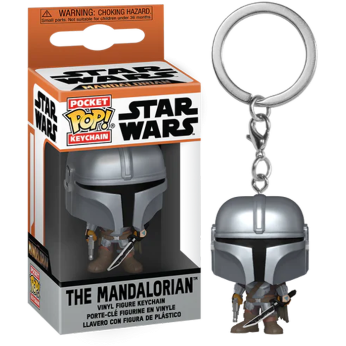 Star Wars: Mandalorian - Mandalorian With Darksaber Pop! Vinyl Keychain