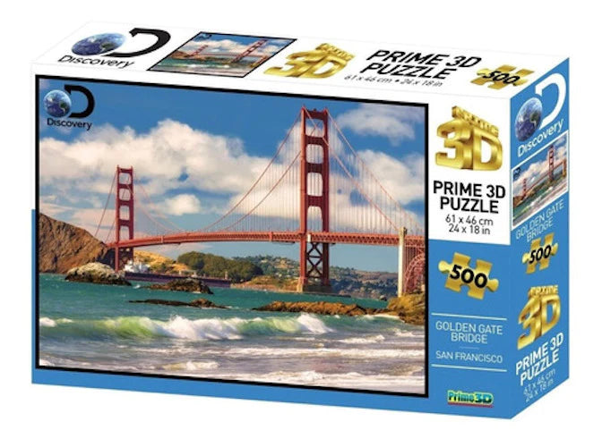Prime 3d 500 Piece Jigsaw Golden Gate Bridge