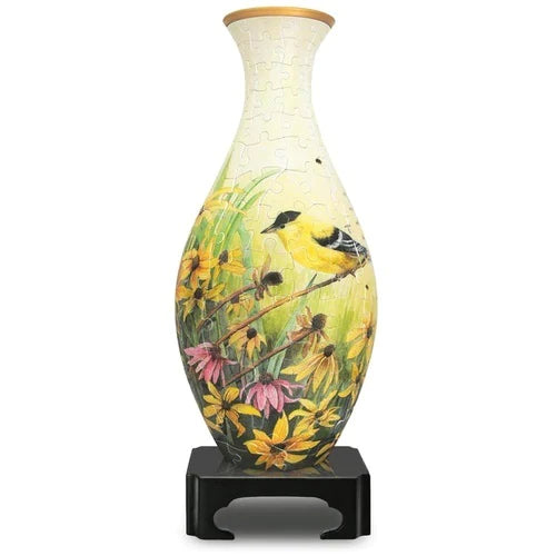 Puzzle Vase: Goldfinches