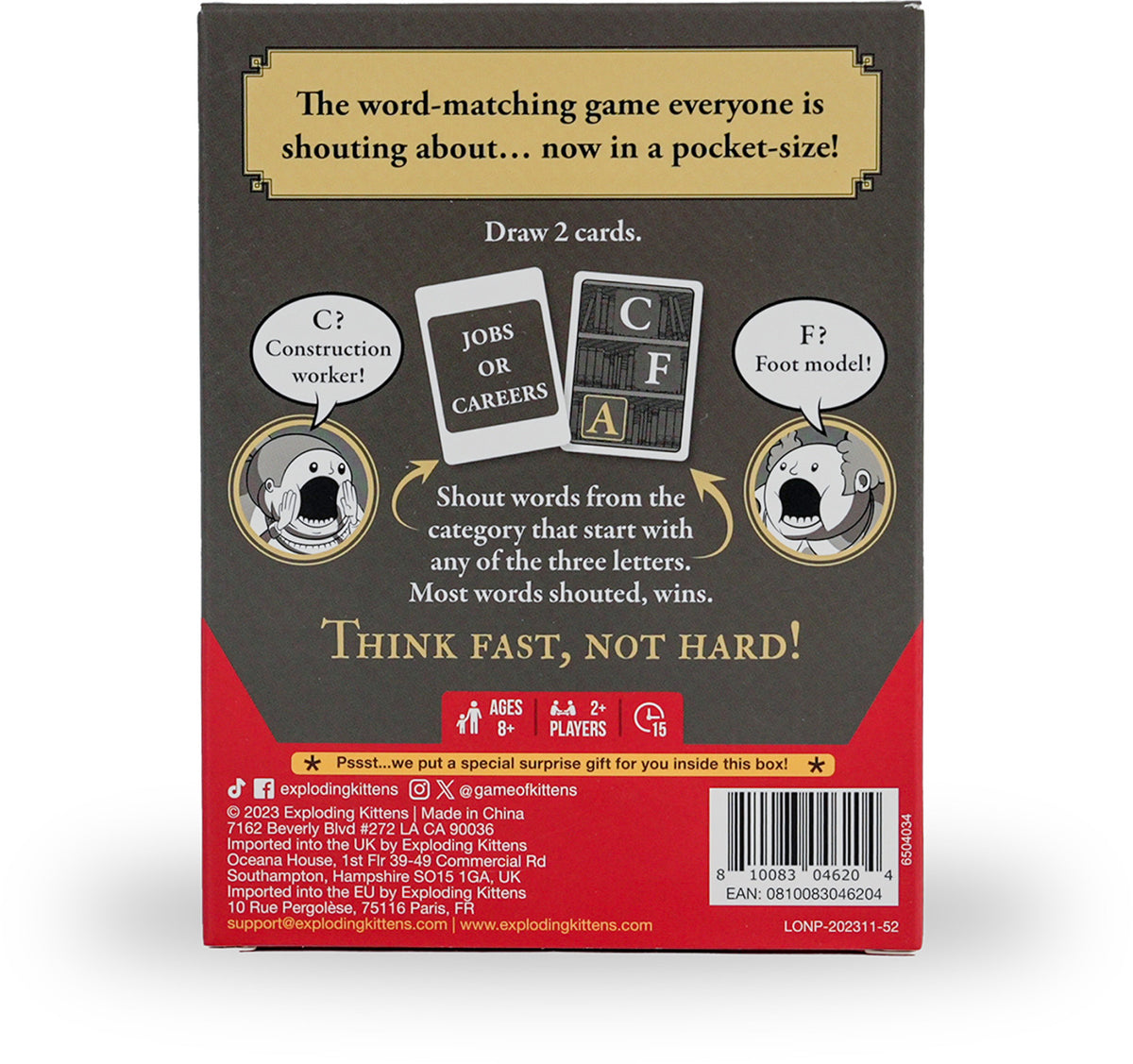 Grab &amp; Game - Really Loud Librarians (by Exploding Kittens)