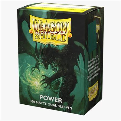 Dragon Shield - Standard Size Dual Matte Card Sleeves Metallic Green (Power) (100)