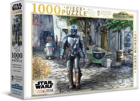 Harlington - Thomas Kinkade - Star Wars The Mandelorian - A Welcome Sight By Monte Moore 1000 Piece Jigsaw