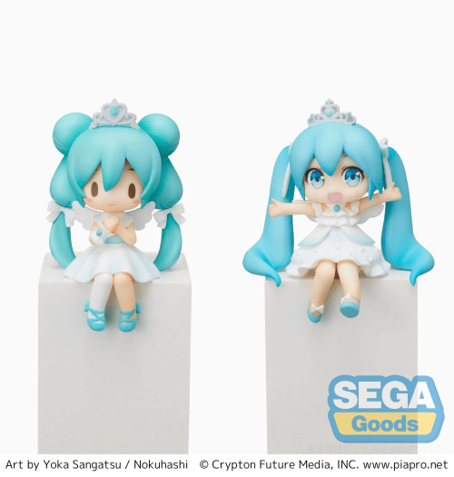 Hatsune Miku Perch Mini Figurine 15th Anniversary Blue