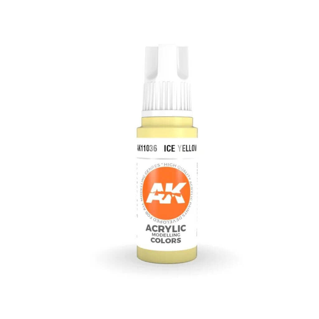 AK Interactive - 3 Gen Acrylics - Ice Yellow 17ml - 224458