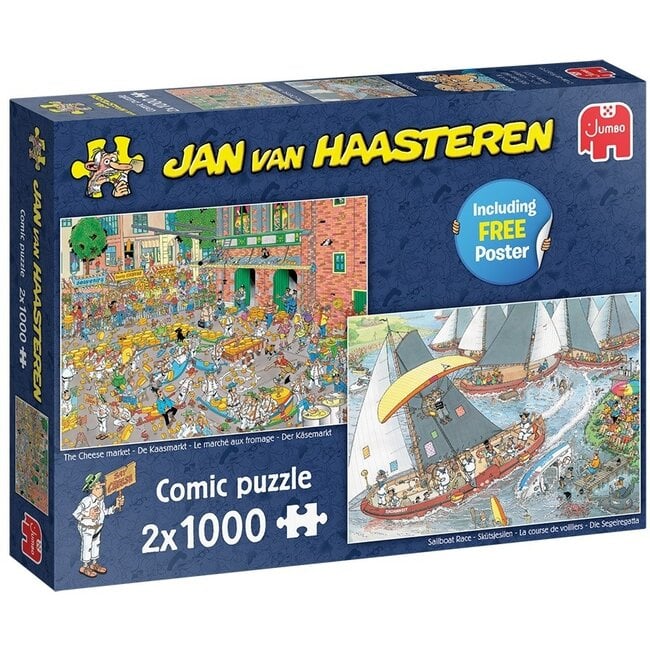 Jan Van Haasteren - Cheese Market 2x1000 Piece Jigsaw