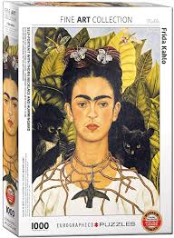 Eurographics Kahlo Self-Portrait with Thorn Necklace and Hummingbird 1000 Piece Jigsaw