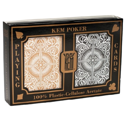 Kem Arrow Black/Gold Wide Jumbo Playing Cards