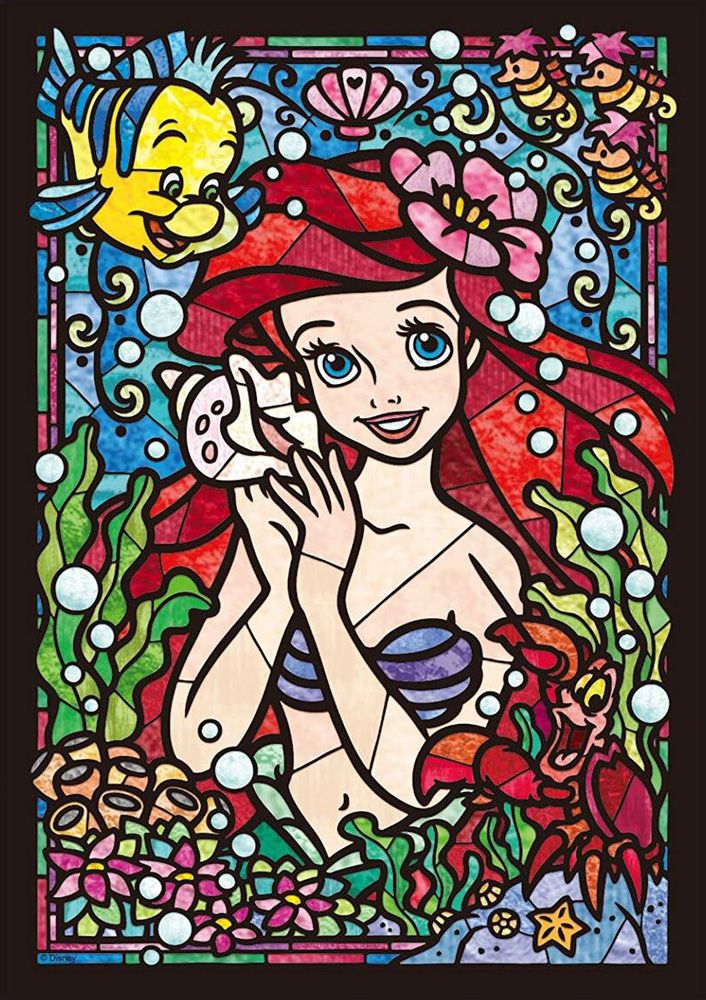 Tenyo Disney The Little Mermaid Ariel Stained Glass Puzzle 266 Piece Jigsaw