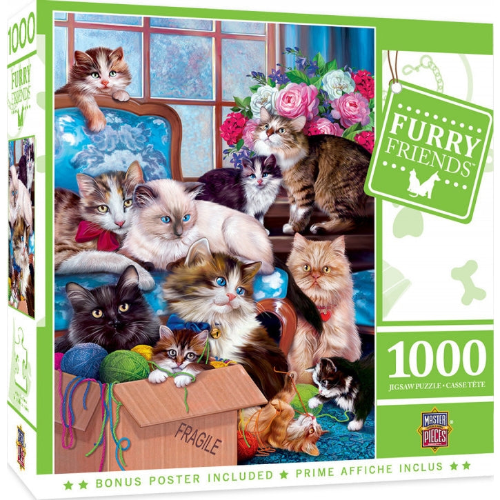 Masterpieces Furry Friends Trouble Makers 1000 Piece Jigsaw