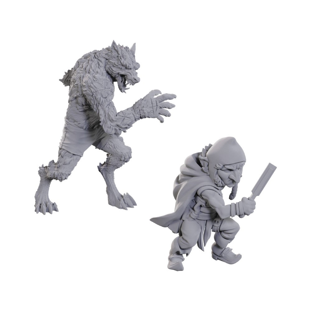 Critical Role Unpainted Miniatures: Chetney Pock OPea &amp; Werewolf (Preorder)