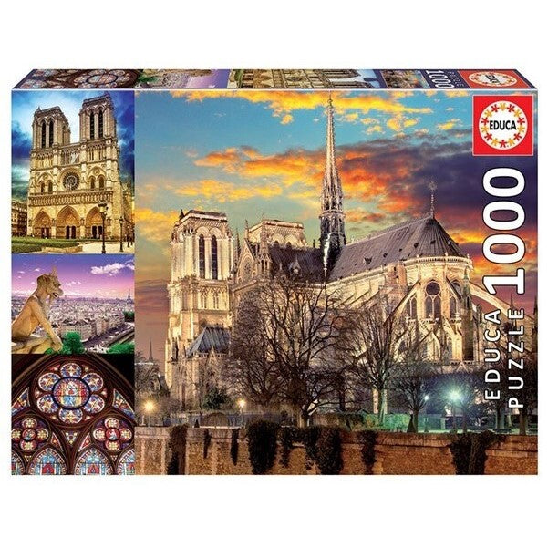 Educa - Notre Dame Collage 1000 Piece Jigsaw
