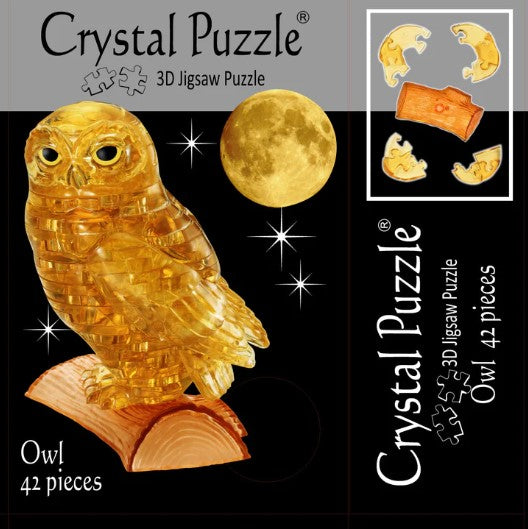 3D Crystal Puzzle - Gold Owl