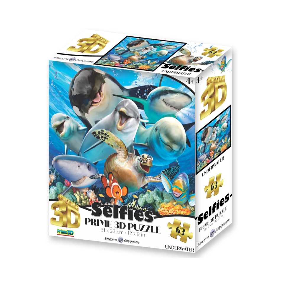 Prime3D Underwater Selfie - 63 Piece 3D Jigsaw