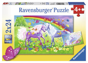 Ravensburger - Rainbow Horses - 2x24 Piece Jigsaw