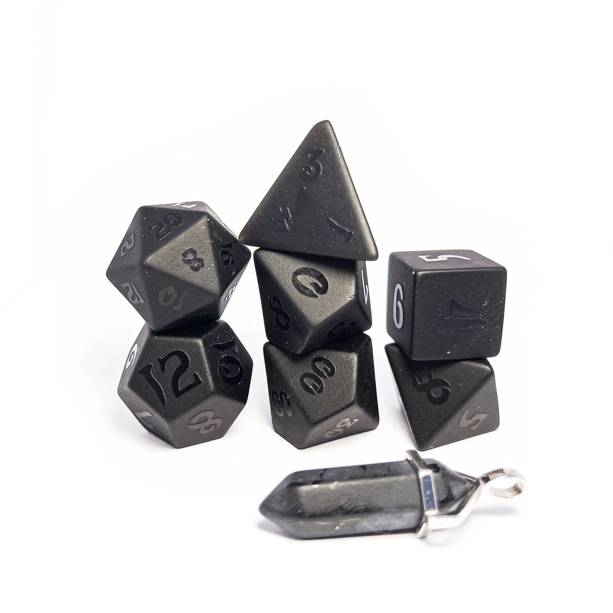 Level Up Dice - Raised Obsidian (HP)