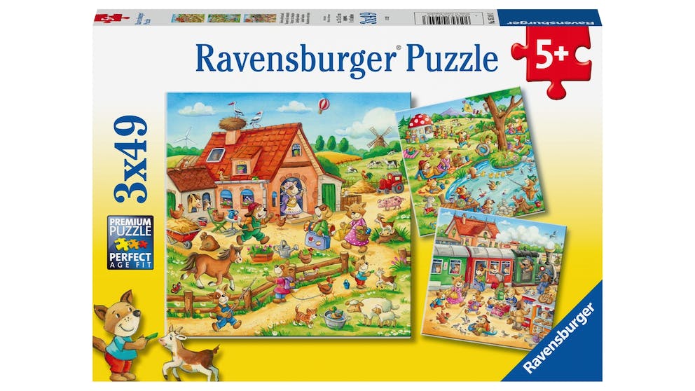 Ravensburger - Animal Vacation 3x49 Piece Jigsaw