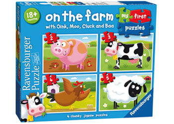 Ravensburger - On The Farm - 4x3 Piece Jigsaw