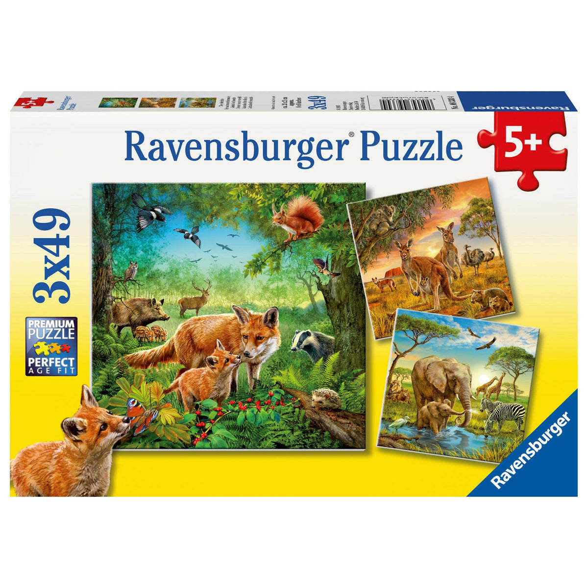 Ravensburger - Animals of the Earth 3x49 Piece Jigsaw