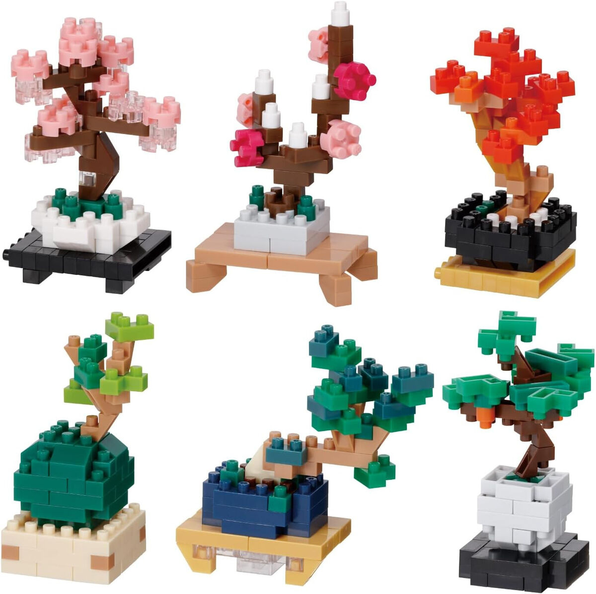 Nanoblock Mini Nano Bonsai - Box of 6