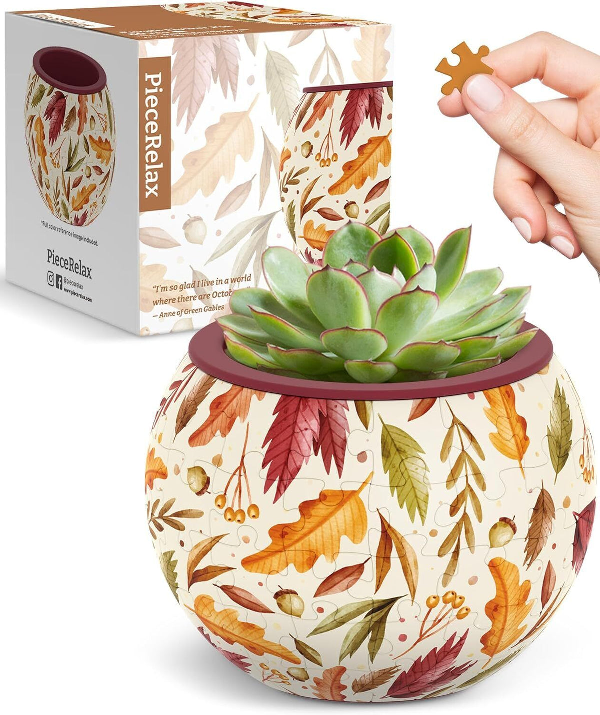 3D Flowerpot - Dancing Leaves in Fall