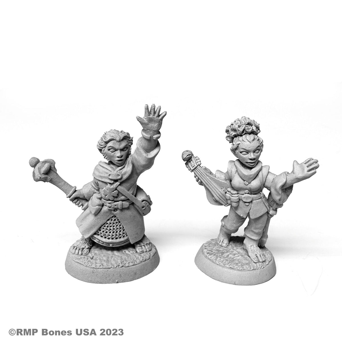 Reaper Bones USA Halfling Cleric and Bard