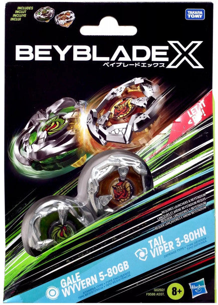 Beyblade - X - Dual Pack - Assortment - Gale Wyvern 5-80GB - Tail Viper 3-80HN