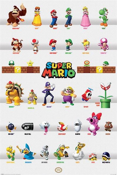 Super Mario - Characters Parade - Poster