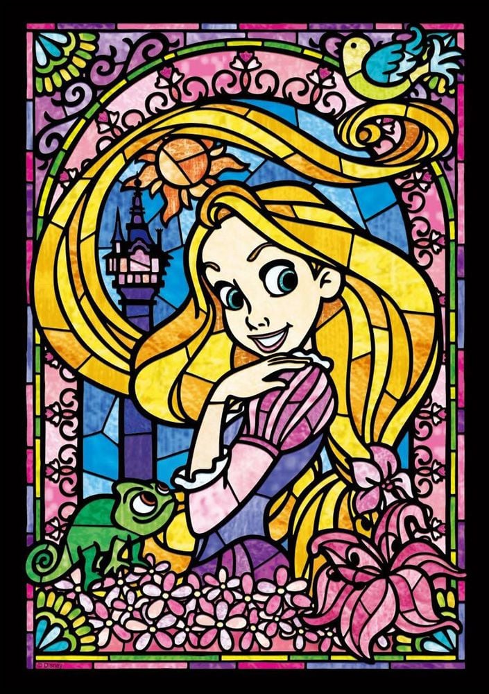 Tenyo Disney Rapunzel Stained Glass 266 Piece Jigsaw