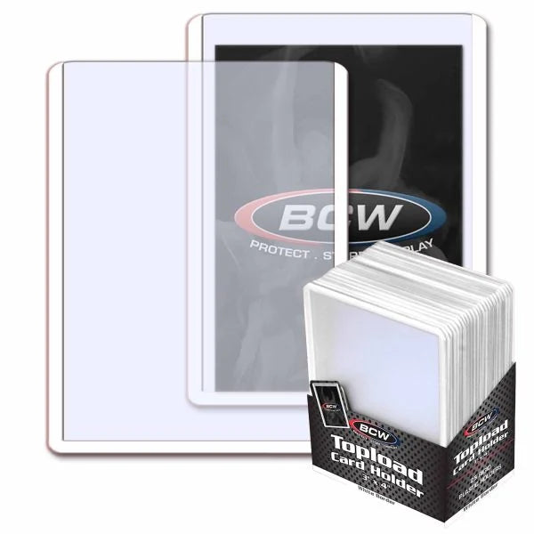 BCW Topload Card Holder Border White