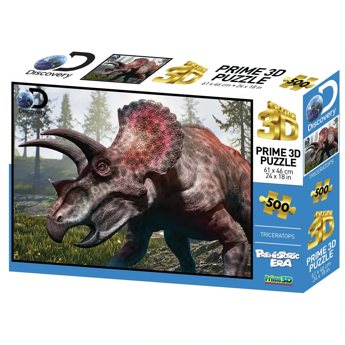 Prime 3D 500 Piece Jigsaw Triceratops